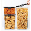 Burk, 4 Liter, TRITAN ULTRA LARGE SQUARE, Klar / Svart Burk, 4 Liter, TRITAN ULTRA LARGE SQUARE, Klar / Svart