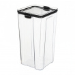 Burk, 4 Liter, TRITAN ULTRA LARGE SQUARE, Klar / Svart Burk, 4 Liter, TRITAN ULTRA LARGE SQUARE, Klar / Svart