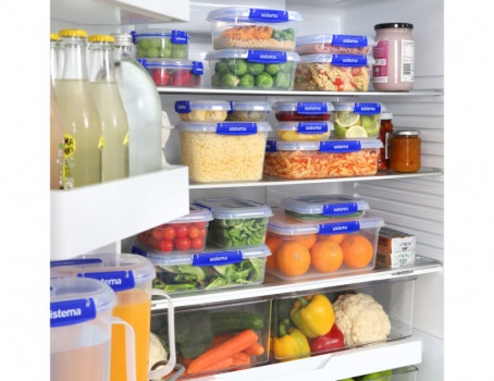 Burk, 450 ml, KLIP IT PLUS RECTANGLE, 18 x 13 x H 4 cm, Transparent / Blå i gruppen Förvaring / Köksförvaring / Matlådor / Plast hos SmartaSaker.se (40327)