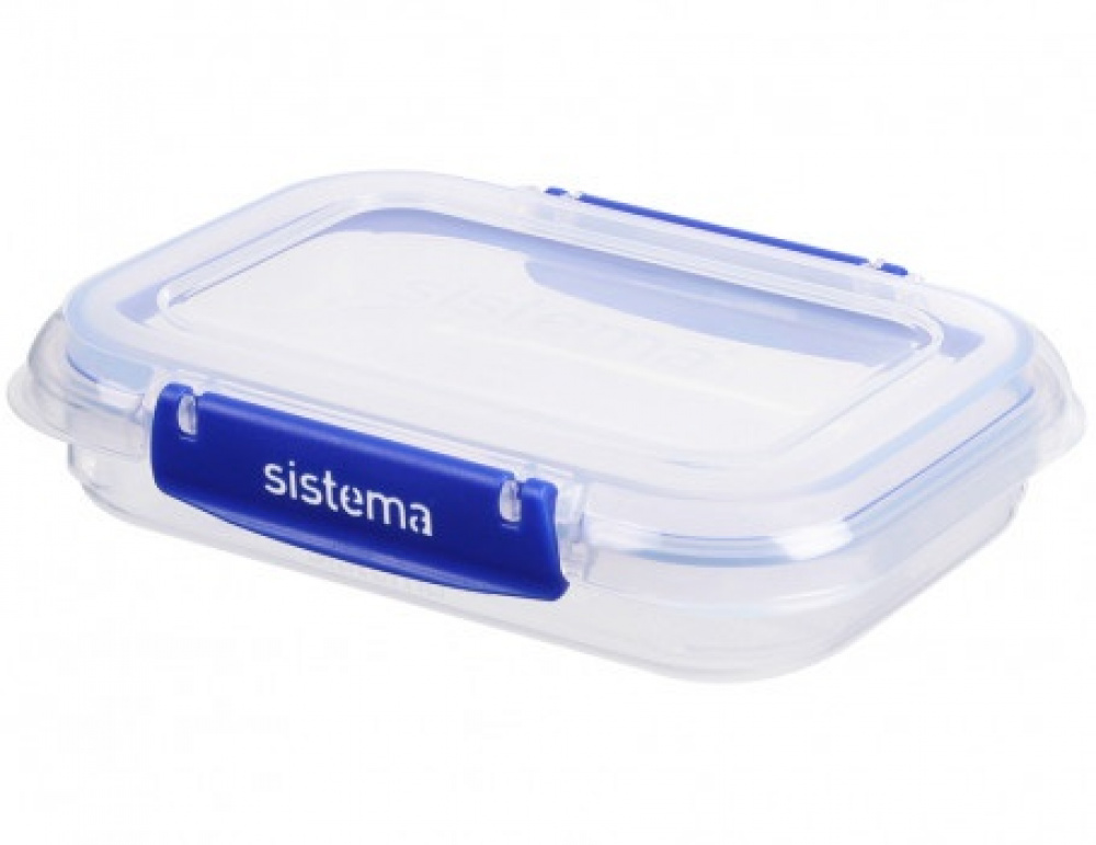 Burk, 450 ml, KLIP IT PLUS RECTANGLE, 18 x 13 x H 4 cm, Transparent / Blå i gruppen Förvaring / Köksförvaring / Matlådor / Plast hos SmartaSaker.se (40327)