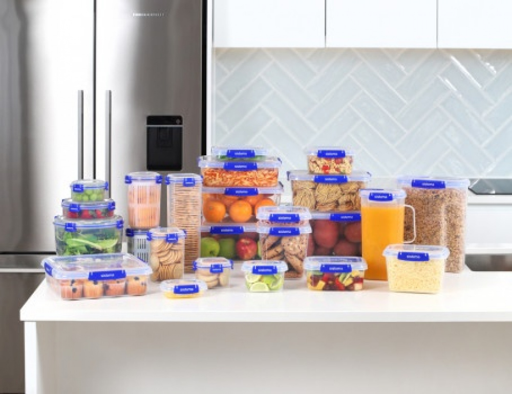 Burk, 450 ml, KLIP IT PLUS RECTANGLE, 18 x 13 x H 4 cm, Transparent / Blå i gruppen Förvaring / Köksförvaring / Matlådor / Plast hos SmartaSaker.se (40327)