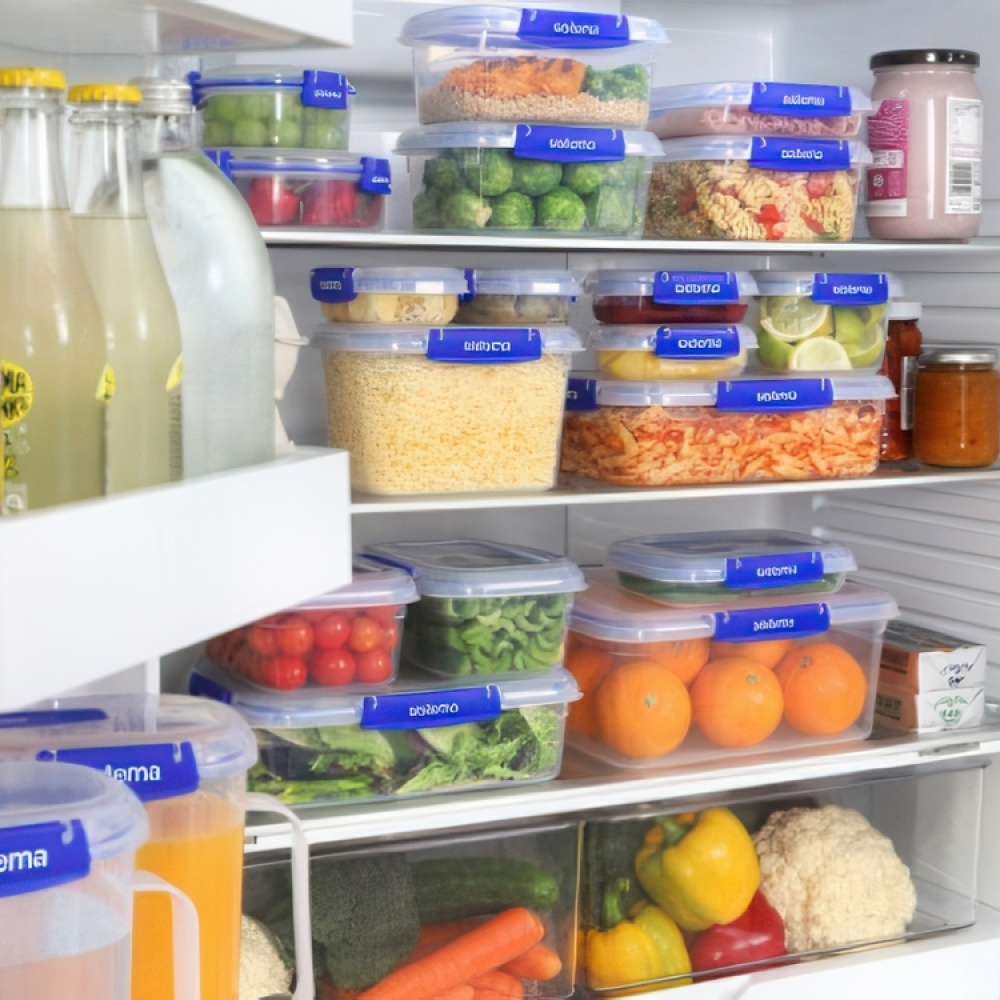 Burk, Fyrkantig, 520ml, KLIP IT PLUS SANDWICH, 16 x 16 x H4 cm, Transparent / Blå i gruppen Förvaring / Köksförvaring / Matlådor / Matlådor i plast hos SmartaSaker.se (40329)