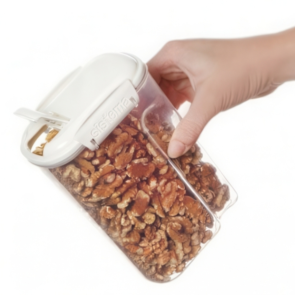 Burkar för strössel, strösocker mm, 3 st, SISTEMA BAKE IT STACK & POUR, Klar / Vit i gruppen Förvaring / Köksförvaring / Förvaringsburkar hos SmartaSaker.se (40338)
