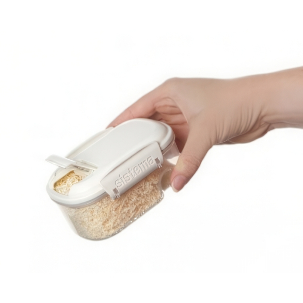 Burkar för strössel, strösocker mm, 3 st, SISTEMA BAKE IT STACK & POUR, Klar / Vit i gruppen Förvaring / Köksförvaring / Förvaringsburkar hos SmartaSaker.se (40338)