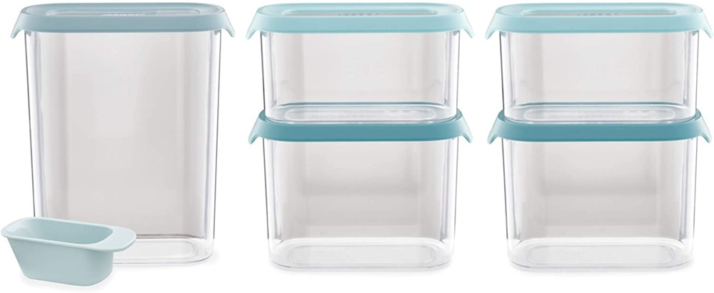 Burkar för torrförvaring, 5 st, CUPBOARD-STORE CONTAINER SET, Joseph Joseph, Klar / Blå i gruppen Förvaring / Köksförvaring / Förvaringslådor och burkar hos SmartaSaker.se (40340)