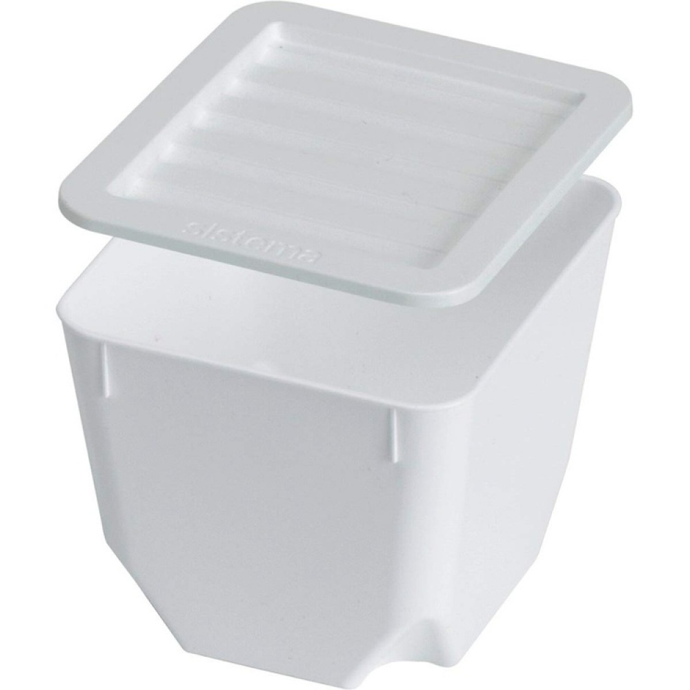 Burkar med Lock, Set med 3, SISTEMA SMALL ORGANISER TUB, 14 x 14 x H 11 cm, Vit i gruppen Förvaring / Köksförvaring / Förvaringsburkar hos SmartaSaker.se (40345)