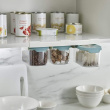 Burkar Under-Hylla Förvaring, 3 burkar, CUPBOARD-STORE, Small, Joseph Joseph, Klar / Blå Burkar Under-Hylla Förvaring, 3 burkar, CUPBOARD-STORE, Small, Joseph Joseph, Klar / Blå