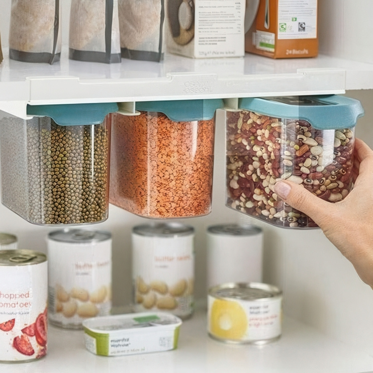 Burkar Under-Hylla Förvaring, 3-delig, CUPBOARD-STORE, Large, Joseph Joseph, Klar / Blå i gruppen Förvaring / Köksförvaring / Organisera köksskåp / Under hyllan-förvaring hos SmartaSaker.se (40347)