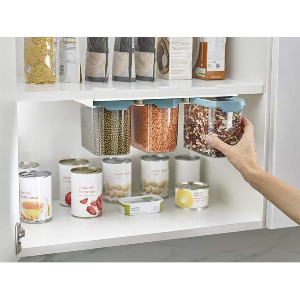 Burkar Under-Hylla Förvaring, 3-delig, CUPBOARD-STORE, Large, Joseph Joseph, Klar / Blå i gruppen Förvaring / Köksförvaring / Organisera köksskåp / Under hyllan-förvaring hos SmartaSaker.se (40347)