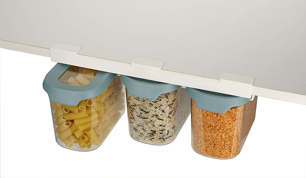 Burkar Under-Hylla Förvaring, 3-delig, CUPBOARD-STORE, Large, Joseph Joseph, Klar / Blå i gruppen Förvaring / Köksförvaring / Organisera köksskåp / Under hyllan-förvaring hos SmartaSaker.se (40347)