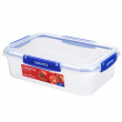 Burkar, 2,2 L, Set med 3, KLIP IT PLUS RECTANGLE SPECIAL, 25,5 x 17,5 x H 8 cm, Klar / Kornblå Burkar, 2,2 L, Set med 3, KLIP IT PLUS RECTANGLE SPECIAL, 25,5 x 17,5 x H 8 cm, Klar / Kornblå