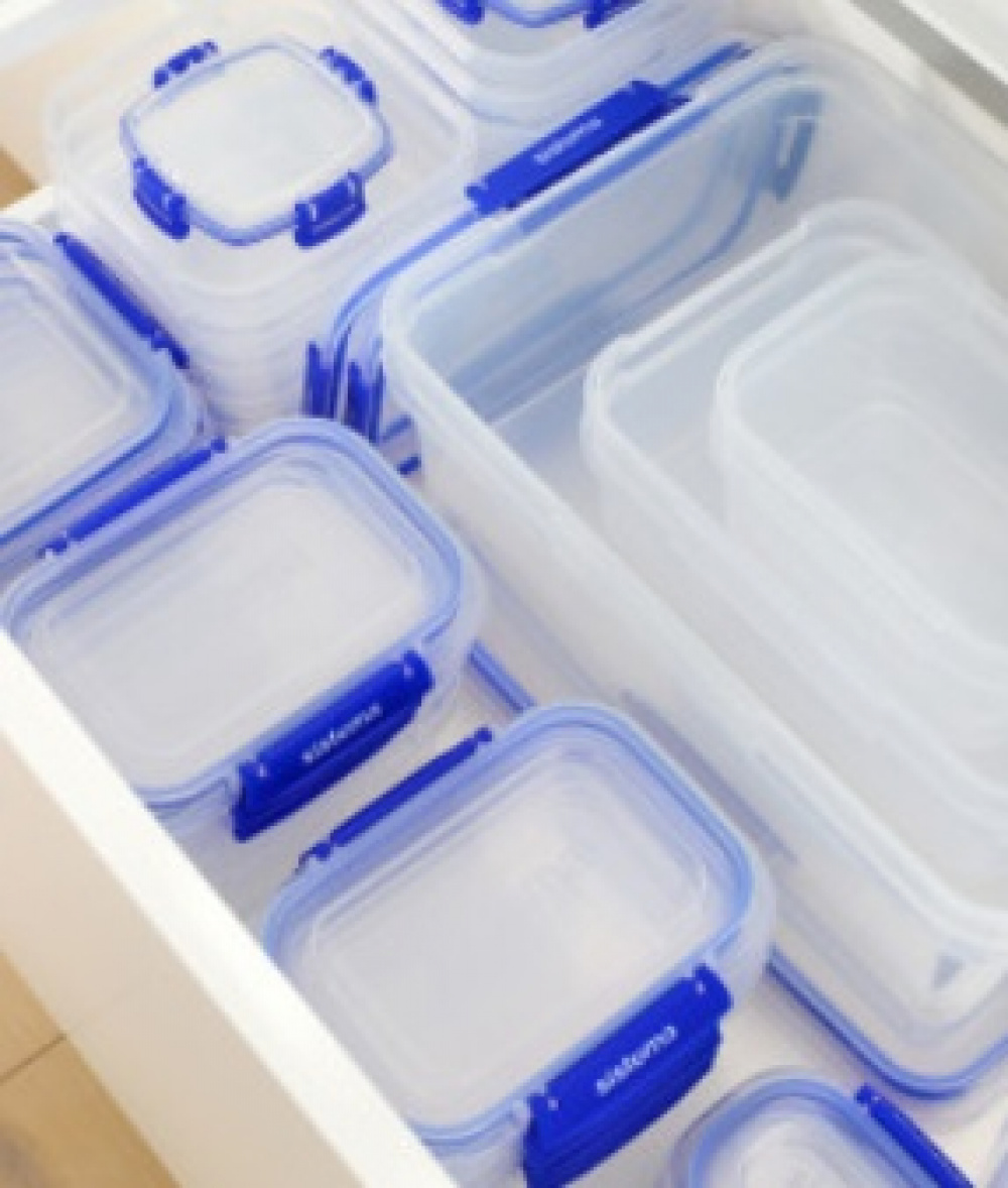 Burkar, 2,2 L, Set med 3, KLIP IT PLUS RECTANGLE SPECIAL, 25,5 x 17,5 x H 8 cm, Klar / Kornblå i gruppen Förvaring / Köksförvaring / Förvaringslådor och burkar / Sistema hos SmartaSaker.se (40348)