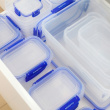 Burkar, 2,2 L, Set med 3, KLIP IT PLUS RECTANGLE SPECIAL, 25,5 x 17,5 x H 8 cm, Klar / Kornblå Burkar, 2,2 L, Set med 3, KLIP IT PLUS RECTANGLE SPECIAL, 25,5 x 17,5 x H 8 cm, Klar / Kornblå