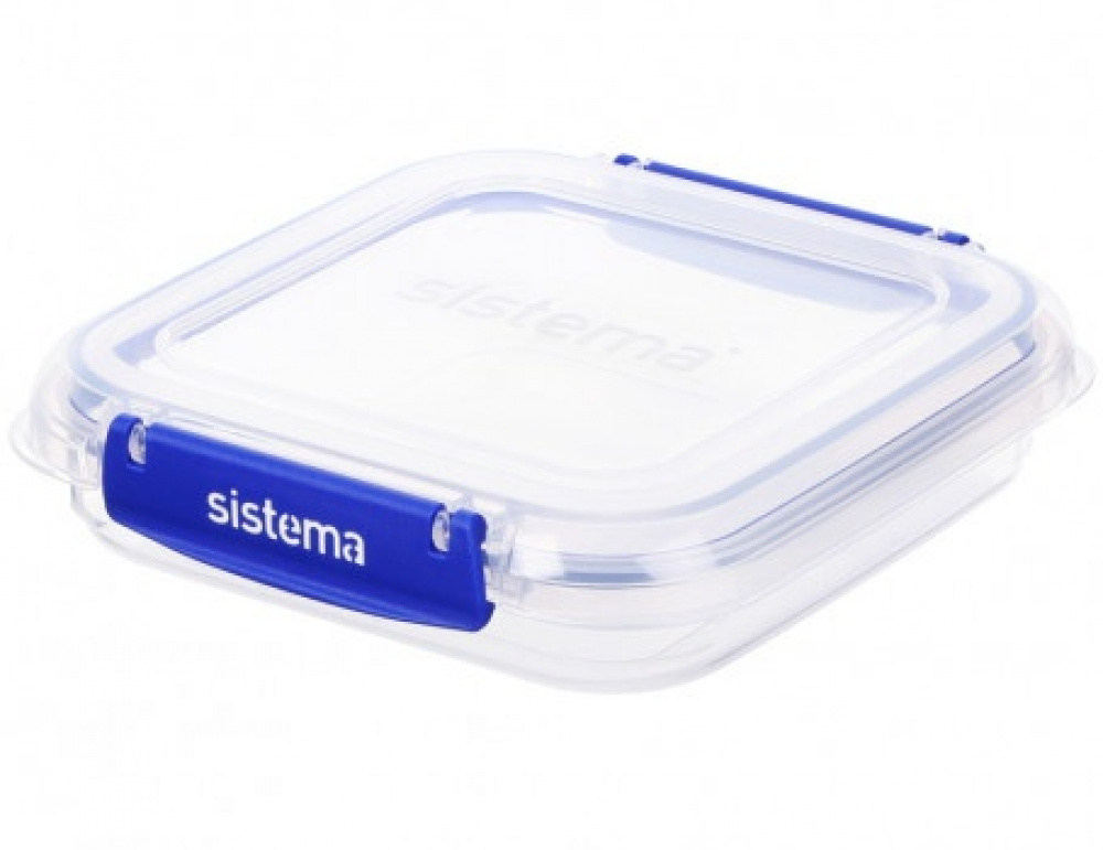 Burkar, Fyrkantiga, 520 ml, Set med 3 st, KLIP IT PLUS SANDWICH SPECIAL, Transparent / Blå i gruppen Förvaring / Köksförvaring / Matlådor / Plast hos SmartaSaker.se (40349)
