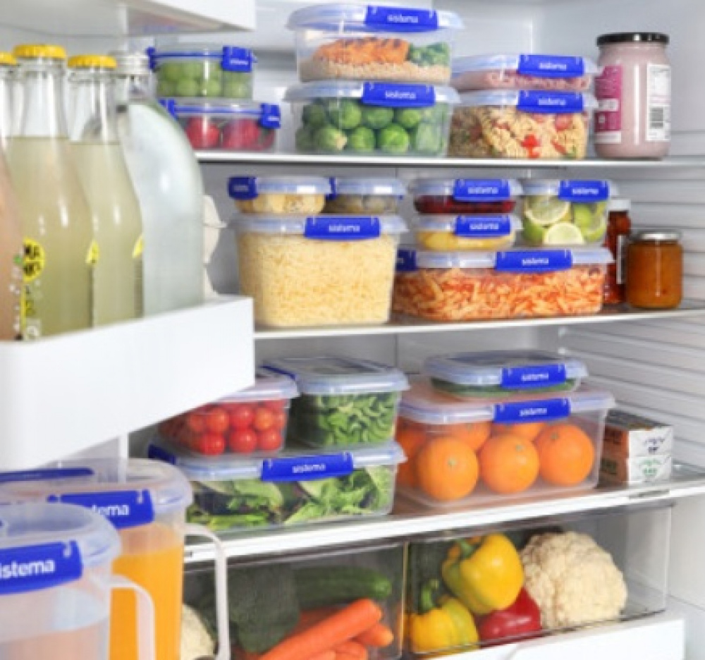 Burkar, Fyrkantiga, 520 ml, Set med 3 st, KLIP IT PLUS SANDWICH SPECIAL, Transparent / Blå i gruppen Förvaring / Köksförvaring / Matlådor / Plast hos SmartaSaker.se (40349)