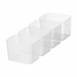 Burkar, Insatser, 4 st, SMARTSTORE SPECIAL SMALL INSERTS, 12 x 9 x H 9 cm, Transparent