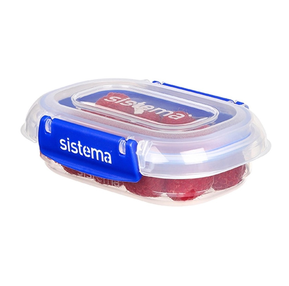 Burkar, Mini, 180 ml, Set med 3 st, KLIP IT PLUS SPECIAL, Transparent / Blå i gruppen Förvaring / Köksförvaring / Matlådor / Plast hos SmartaSaker.se (40351)
