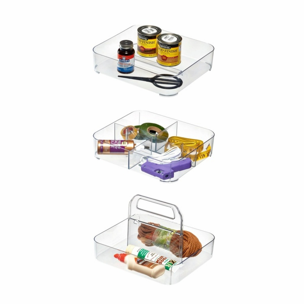 Bärbar förvaring, STACKING TOOL BOX, 28,6 x 25,4 x H 18,1 cm, Transparent i gruppen Förvaring / Förvaringslådor hos SmartaSaker.se (40359)