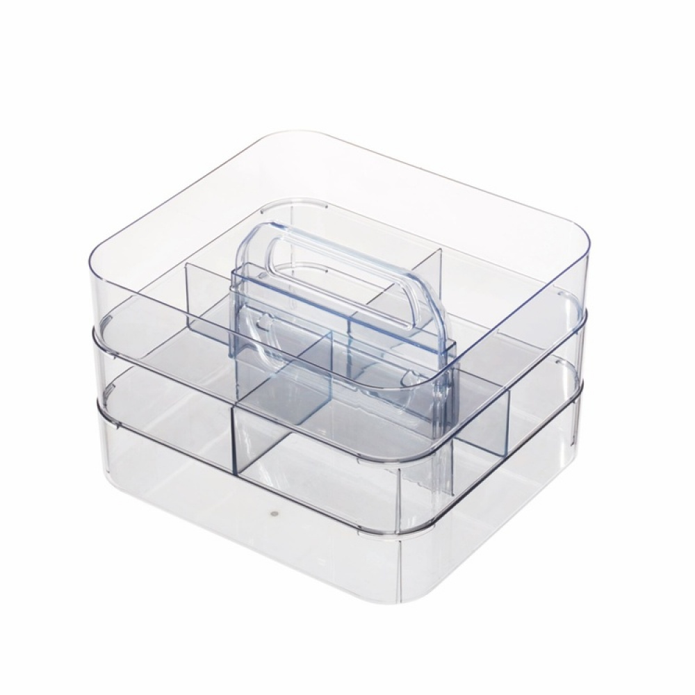 Bärbar förvaring, STACKING TOOL BOX, 28,6 x 25,4 x H 18,1 cm, Transparent i gruppen Förvaring / Förvaringslådor hos SmartaSaker.se (40359)