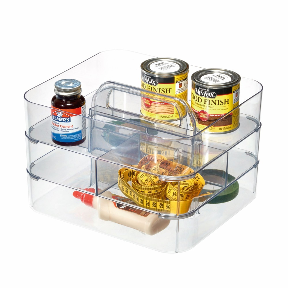 Bärbar förvaring, STACKING TOOL BOX, 28,6 x 25,4 x H 18,1 cm, Transparent i gruppen Förvaring / Förvaringslådor hos SmartaSaker.se (40359)