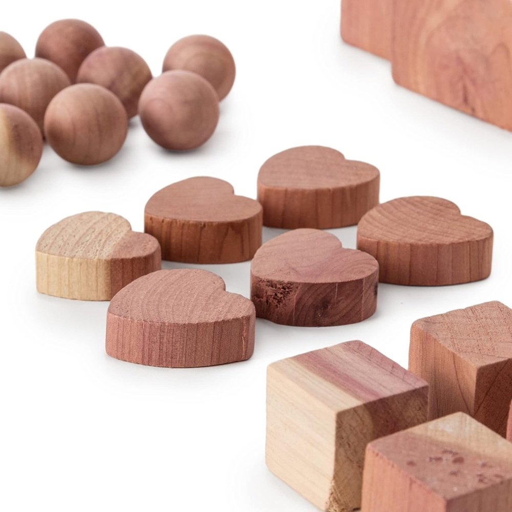 Cederträ Set med 34 delar, ASSORTED CEDAR ACCESSORIES, Natur i gruppen Förvaring / Garderobsförvaring hos SmartaSaker.se (40361)