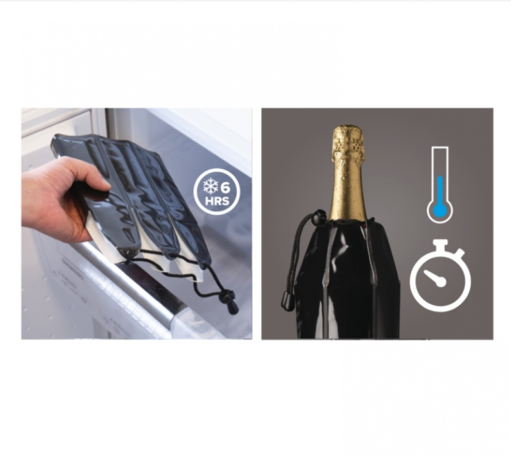 Champagnekylare, ACTIVE COLER WINE, Vacu Vin, Svart i gruppen Förvaring / Köksförvaring hos SmartaSaker.se (40366)