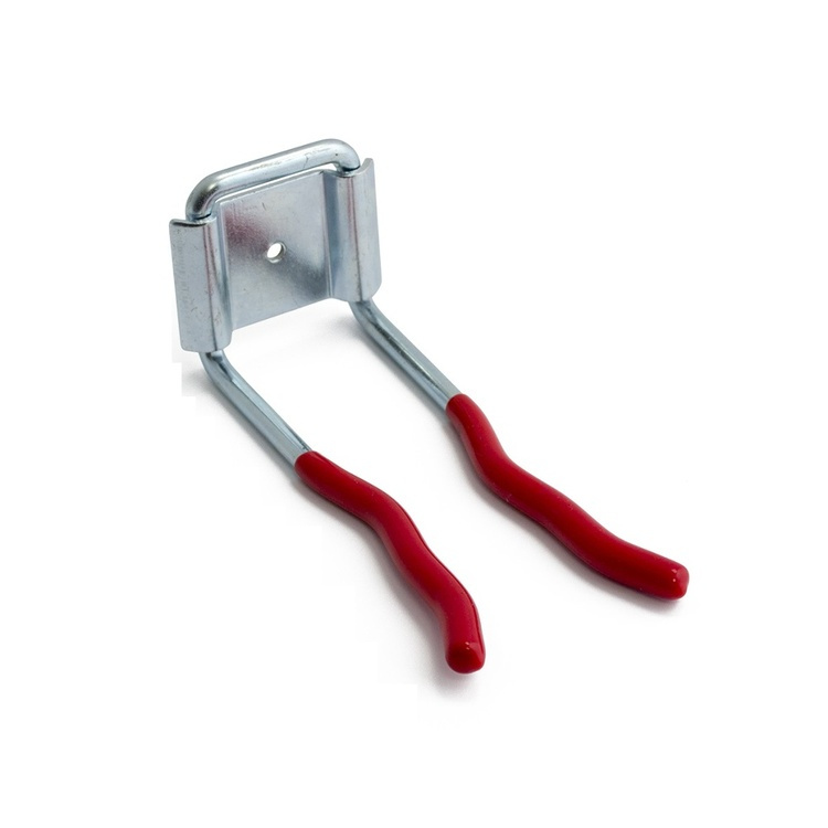 Dammsugarslangs-krok, HABO, 13 cm, Silver / Röd i gruppen Förvaring / Städförvaring och sopsortering / Hållare till städskåpet hos SmartaSaker.se (40369)