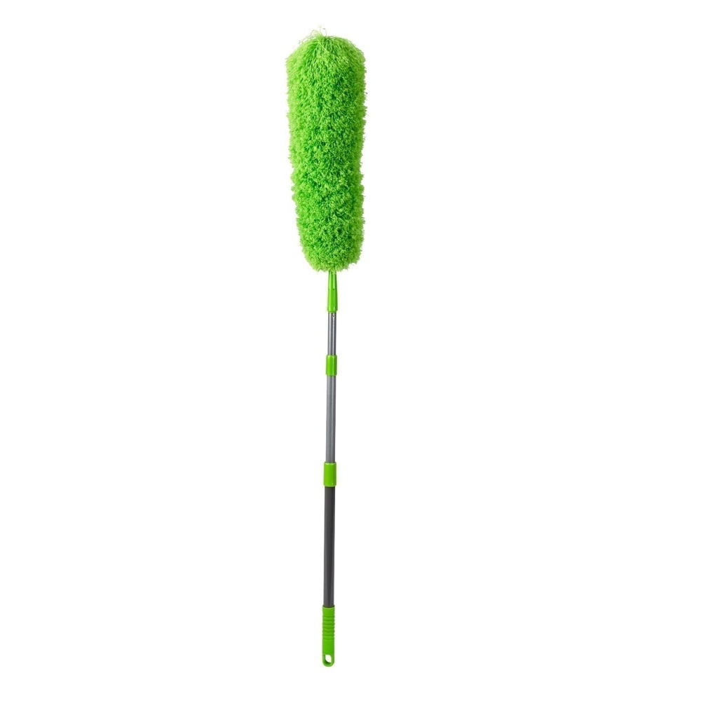 Dammvippa, Mikrofiber, Extra lång, TELESCOPIC DUSTER, 116 ~ 181 cm, Grön / Silver i gruppen Förvaring / Städförvaring och sopsortering hos SmartaSaker.se (40370)
