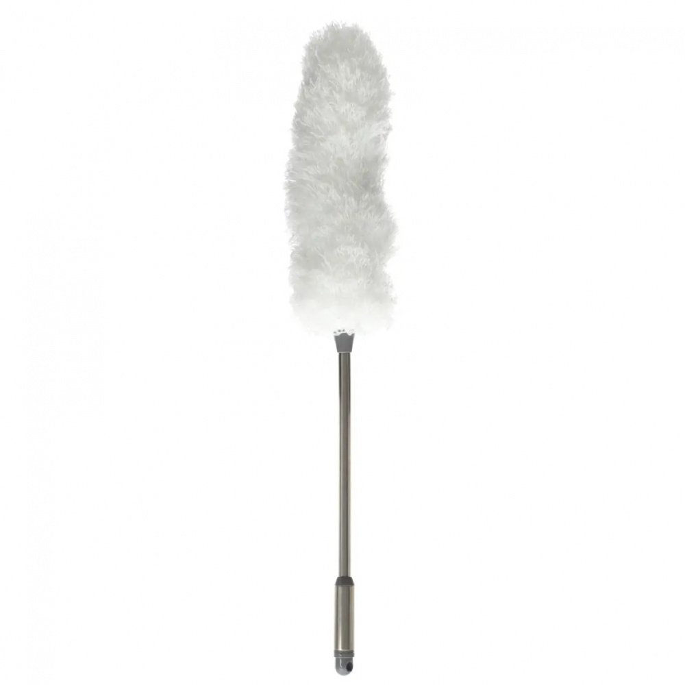 Dammvippa, Mikrofiber, PLUMEU, 76 cm, Vit / Silver i gruppen Förvaring / Städförvaring och sopsortering hos SmartaSaker.se (40371)