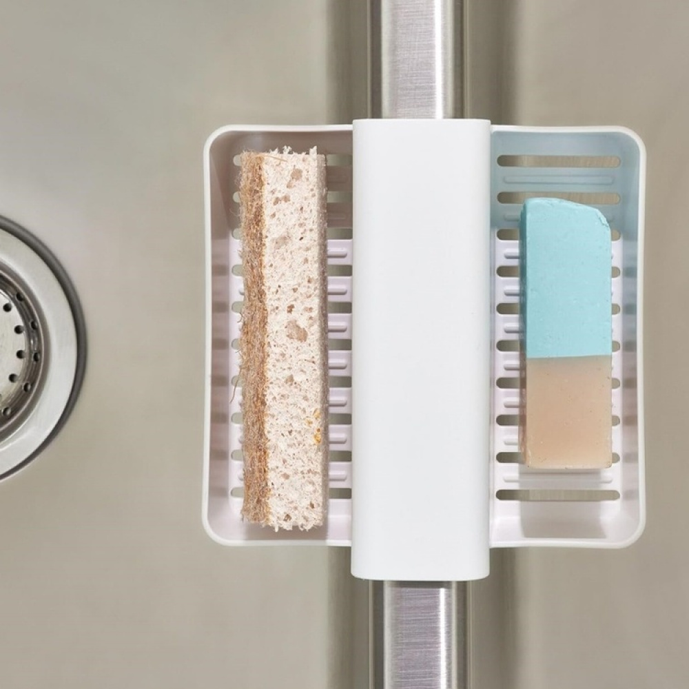 Disbänksförvaring av återvunnen plast, ID RPET SINK SADDLE, 14,6 x 14 x H 9 cm, Vit i gruppen Förvaring / Köksförvaring / Diskställ och diskbänk hos SmartaSaker.se (40378)