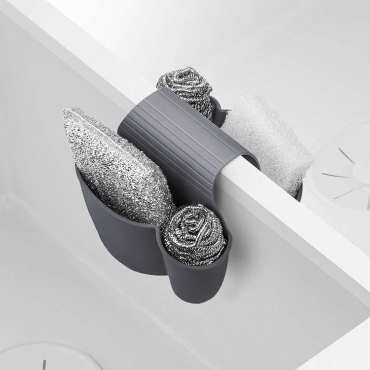 Disbänksförvaring, För dubbla diskhoar, SINK SADDLE, Mörkgrå i gruppen Förvaring / Köksförvaring / Diskställ och diskbänk hos SmartaSaker.se (40380)