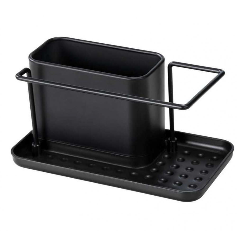 Diskbänksförvaring i metall, ORIO BLACK, 21 x 12 x H 10,5 cm, Svart i gruppen Förvaring / Köksförvaring / Diskställ och diskbänk hos SmartaSaker.se (40393)