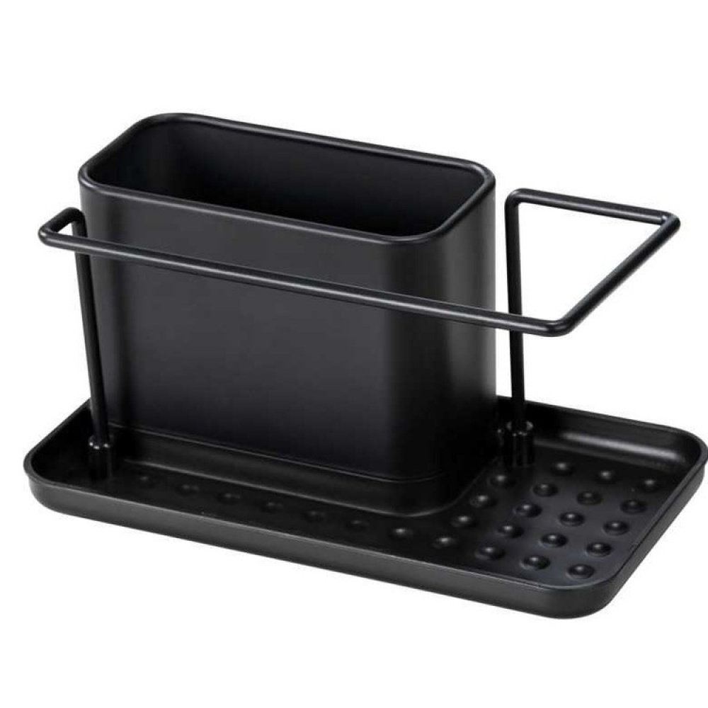 Diskbänksförvaring i metall, ORIO BLACK, 21 x 12 x H 10,5 cm, Svart i gruppen Förvaring / Köksförvaring / Diskställ och diskbänk hos SmartaSaker.se (40393)