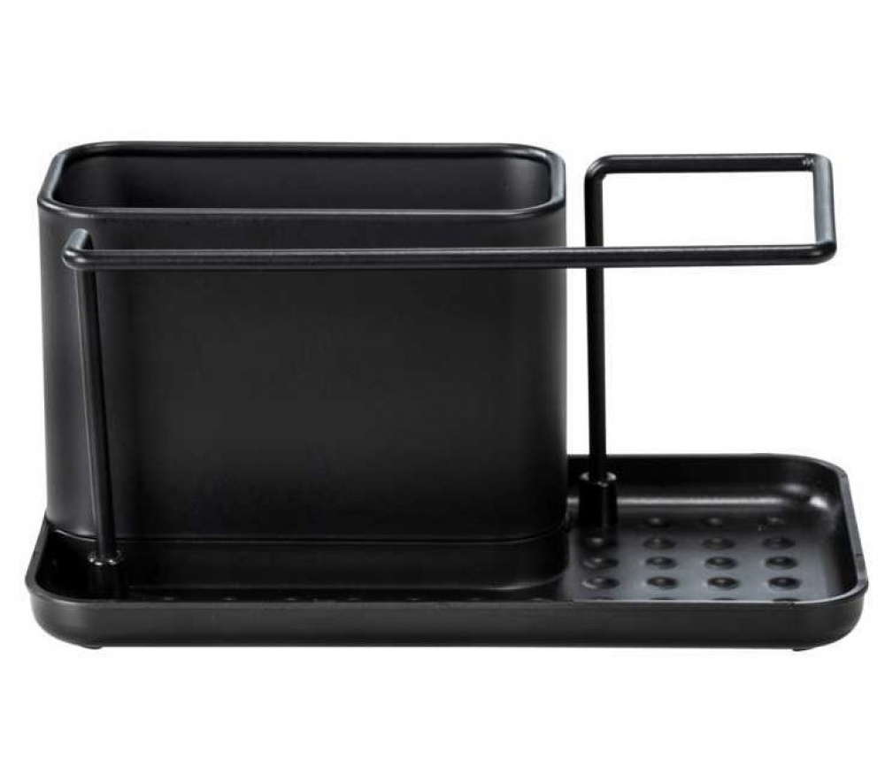 Diskbänksförvaring i metall, ORIO BLACK, 21 x 12 x H 10,5 cm, Svart i gruppen Förvaring / Köksförvaring / Diskställ och diskbänk hos SmartaSaker.se (40393)