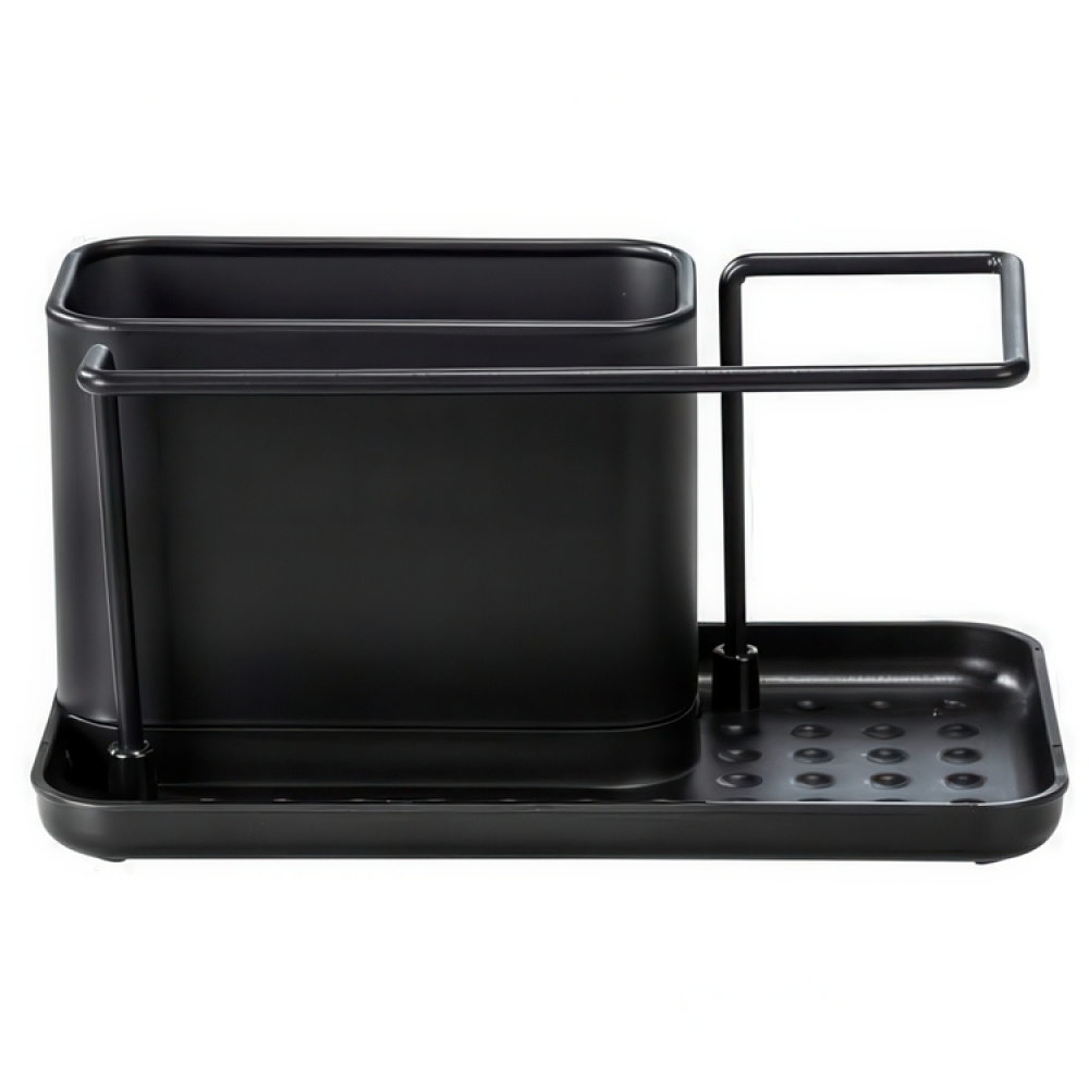Diskbänksförvaring i metall, ORIO BLACK, 21 x 12 x H 10,5 cm, Svart i gruppen Förvaring / Köksförvaring / Diskställ och diskbänk hos SmartaSaker.se (40393)