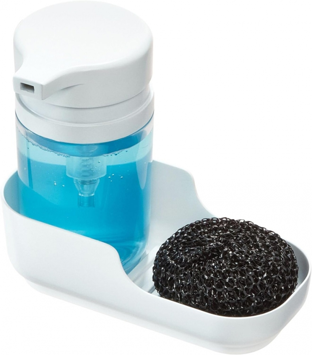 Diskbänksförvaring med Diskmedelspump, ID RPET SOAP PUMP AND TRAY, Vit / klar i gruppen Förvaring / Köksförvaring / Diskställ och diskbänk hos SmartaSaker.se (40397)