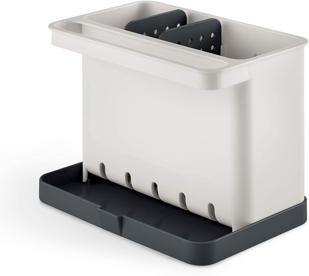 Diskbänksförvaring, PARA EL FREGADERO, 17 x 11,5 x H 13,5 cm, Vit / Grå i gruppen Förvaring / Köksförvaring / Diskställ och diskbänk hos SmartaSaker.se (40402)