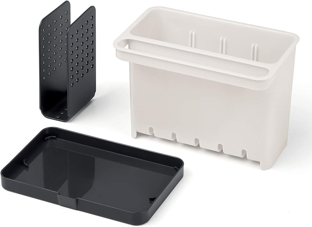 Diskbänksförvaring, PARA EL FREGADERO, 17 x 11,5 x H 13,5 cm, Vit / Grå i gruppen Förvaring / Köksförvaring / Diskställ och diskbänk hos SmartaSaker.se (40402)