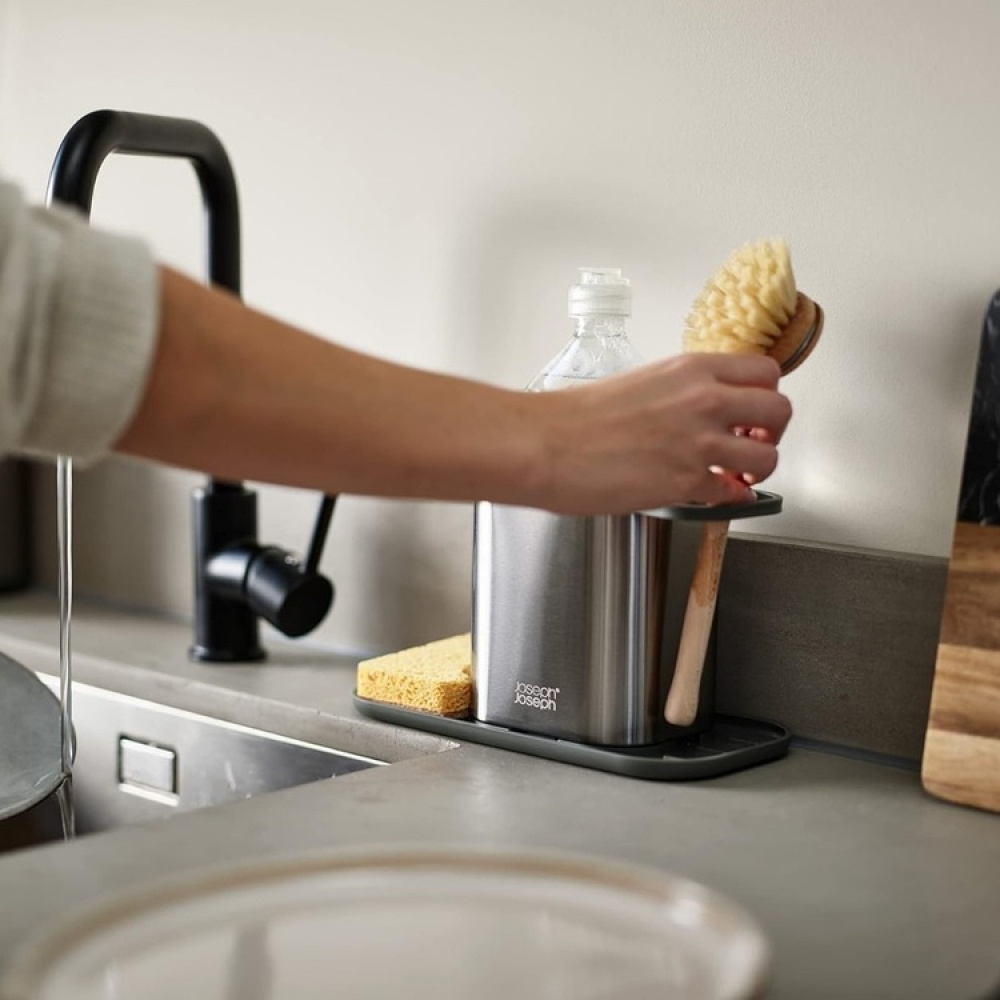 Diskbänksförvaring, DUO STAINLESS STEEL SINK CADDY, 23 x 11,3 x H 13 cm, Joseph Joseph, Silver / Grå i gruppen Förvaring / Köksförvaring / Diskställ och diskbänk hos SmartaSaker.se (40403)