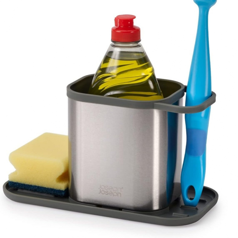 Diskbänksförvaring, DUO STAINLESS STEEL SINK CADDY, 23 x 11,3 x H 13 cm, Joseph Joseph, Silver / Grå i gruppen Förvaring / Köksförvaring / Diskställ och diskbänk hos SmartaSaker.se (40403)