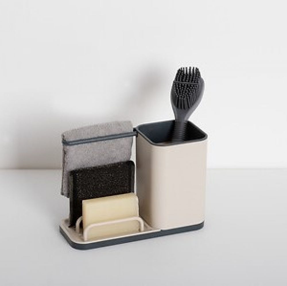 Diskbänksförvaring, NEO 3 IN 1, 21 x 9 x H14,5 cm, Beige / Grey i gruppen Förvaring / Köksförvaring / Diskställ och diskbänk hos SmartaSaker.se (40404)