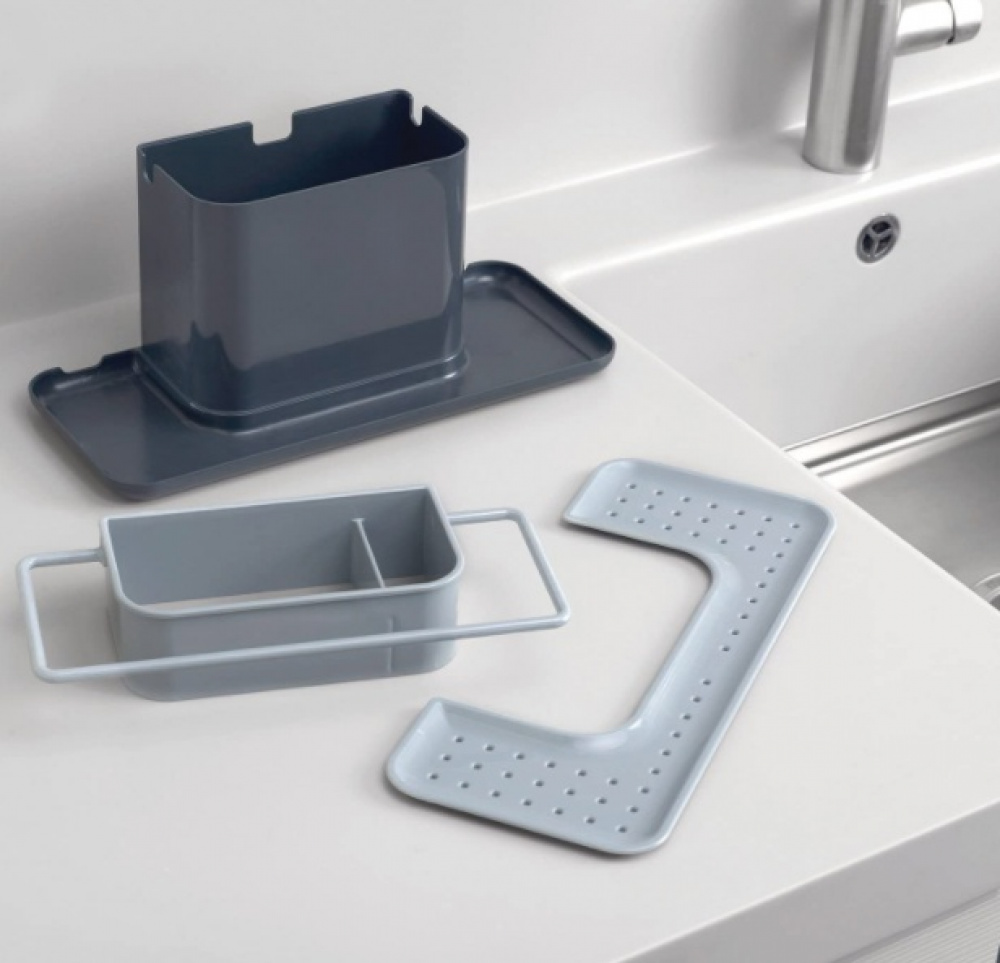Diskbänksförvaring, SINK-CADDY LARGE, 30,5 x 13 x H 13 cm , Joseph Joseph, Mörkgrå i gruppen Förvaring / Köksförvaring / Diskställ och diskbänk hos SmartaSaker.se (40406)