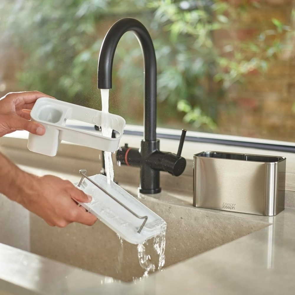 Diskbänksförvaring, SURFACES STAINLESS STEEL SINK CADDY, Joseph Joseph, Silver / Ljusgrå i gruppen Förvaring / Köksförvaring / Diskställ och diskbänk hos SmartaSaker.se (40411)