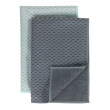 Diskhanddukar för Glas, 2 st, MIKO GLASS TOWELS, 40 x H 60 cm, Grå / Turkos Diskhanddukar för Glas, 2 st, MIKO GLASS TOWELS, 40 x H 60 cm, Grå / Turkos