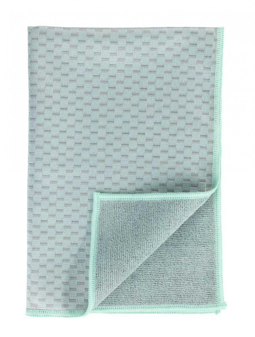 Diskhanddukar för Glas, 2 st, MIKO GLASS TOWELS, 40 x H 60 cm, Grå / Turkos i gruppen Förvaring / Städförvaring och sopsortering / Städtrasor och borstar hos SmartaSaker.se (40414)