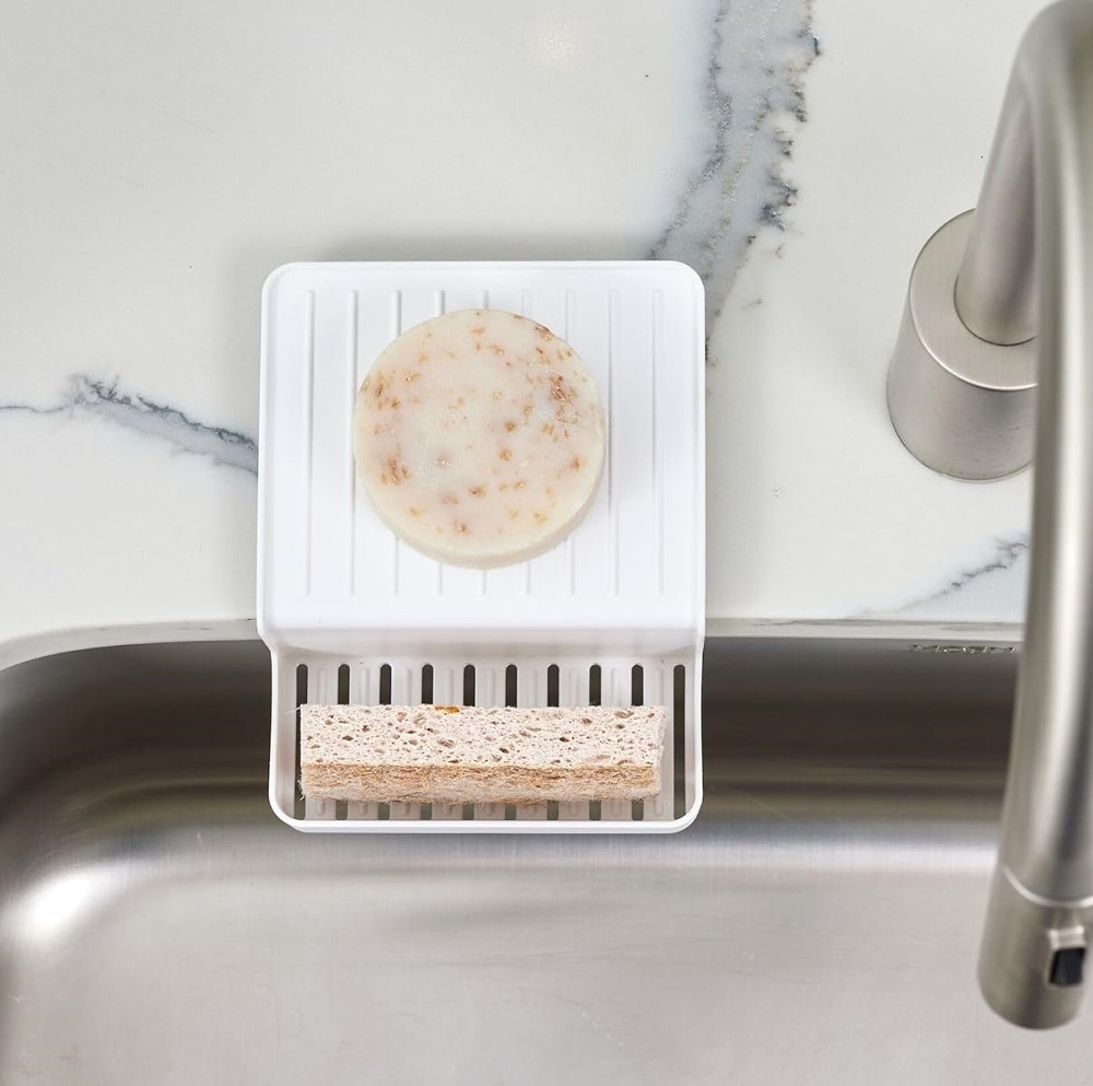 Diskho-förvaring, över kant, ID RPET DOUBLE SUCTION SINK CADDY, 13 x 16,2 x H 6,4 cm, Vit i gruppen Förvaring / Köksförvaring / Diskställ och diskbänk hos SmartaSaker.se (40417)