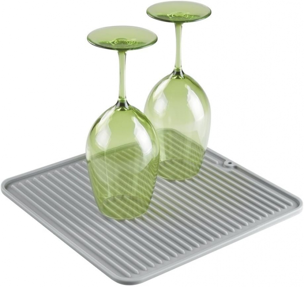 Diskmatta / Grytunderlägg, Fyrkantig, SILICONE MAT, 30,5 x 30,5 cm, Grå i gruppen Förvaring / Köksförvaring / Diskställ och diskbänk hos SmartaSaker.se (40418)