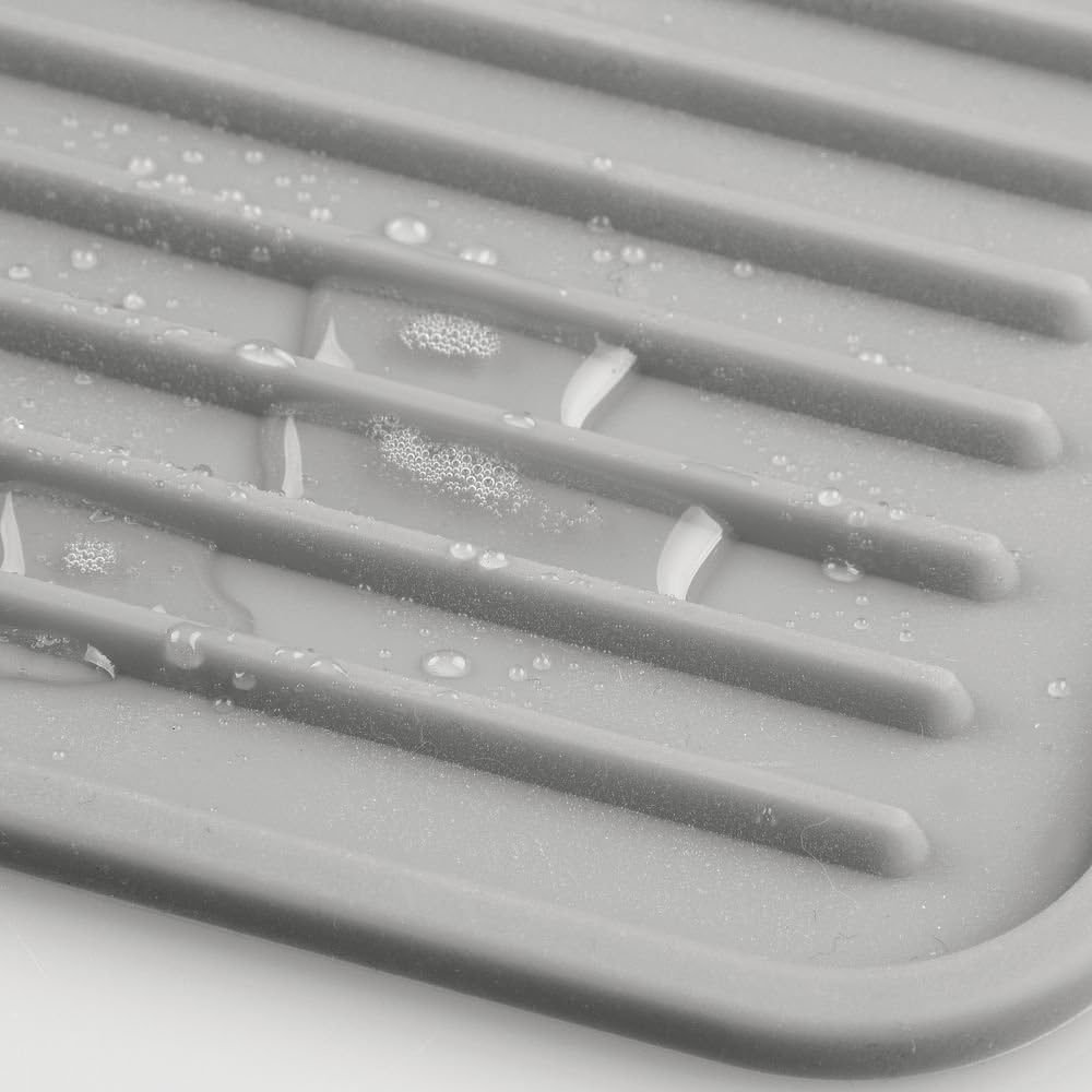 Diskmatta / Grytunderlägg, Fyrkantig, SILICONE MAT, 30,5 x 30,5 cm, Grå i gruppen Förvaring / Köksförvaring / Diskställ och diskbänk hos SmartaSaker.se (40418)