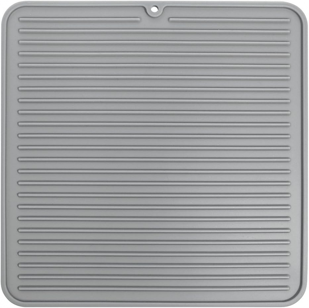 Diskmatta / Grytunderlägg, Fyrkantig, SILICONE MAT, 30,5 x 30,5 cm, Grå i gruppen Förvaring / Köksförvaring / Diskställ och diskbänk hos SmartaSaker.se (40418)