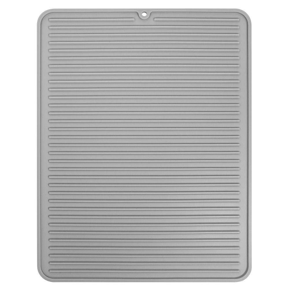 Diskmatta / Grytunderlägg, SILICONE MAT, 31,5 x 40,5 cm, Grå i gruppen Förvaring / Köksförvaring / Diskställ och diskbänk hos SmartaSaker.se (40419)